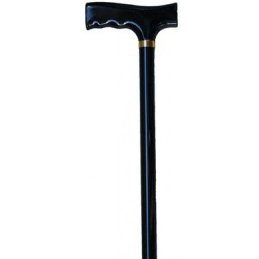 black non folding aluminium walking stick