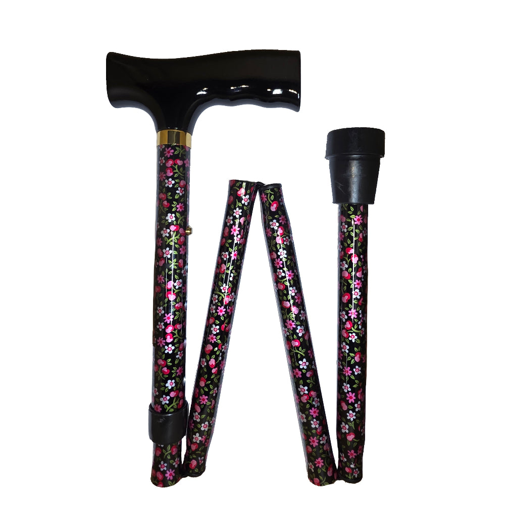 fluro daisy folding walking stick