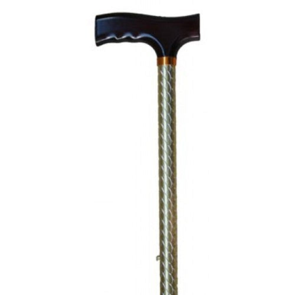 gold mesh non folding aluminium walking stick