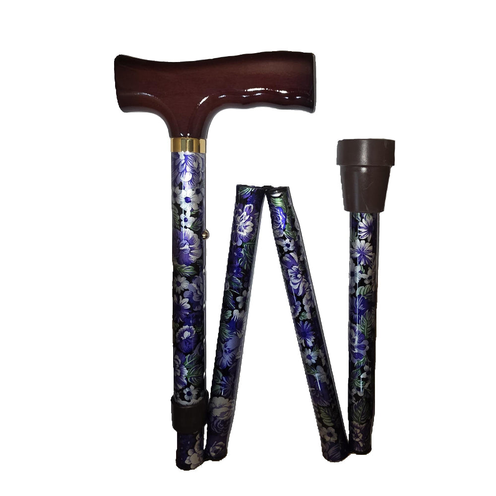 mouve folding walking stick