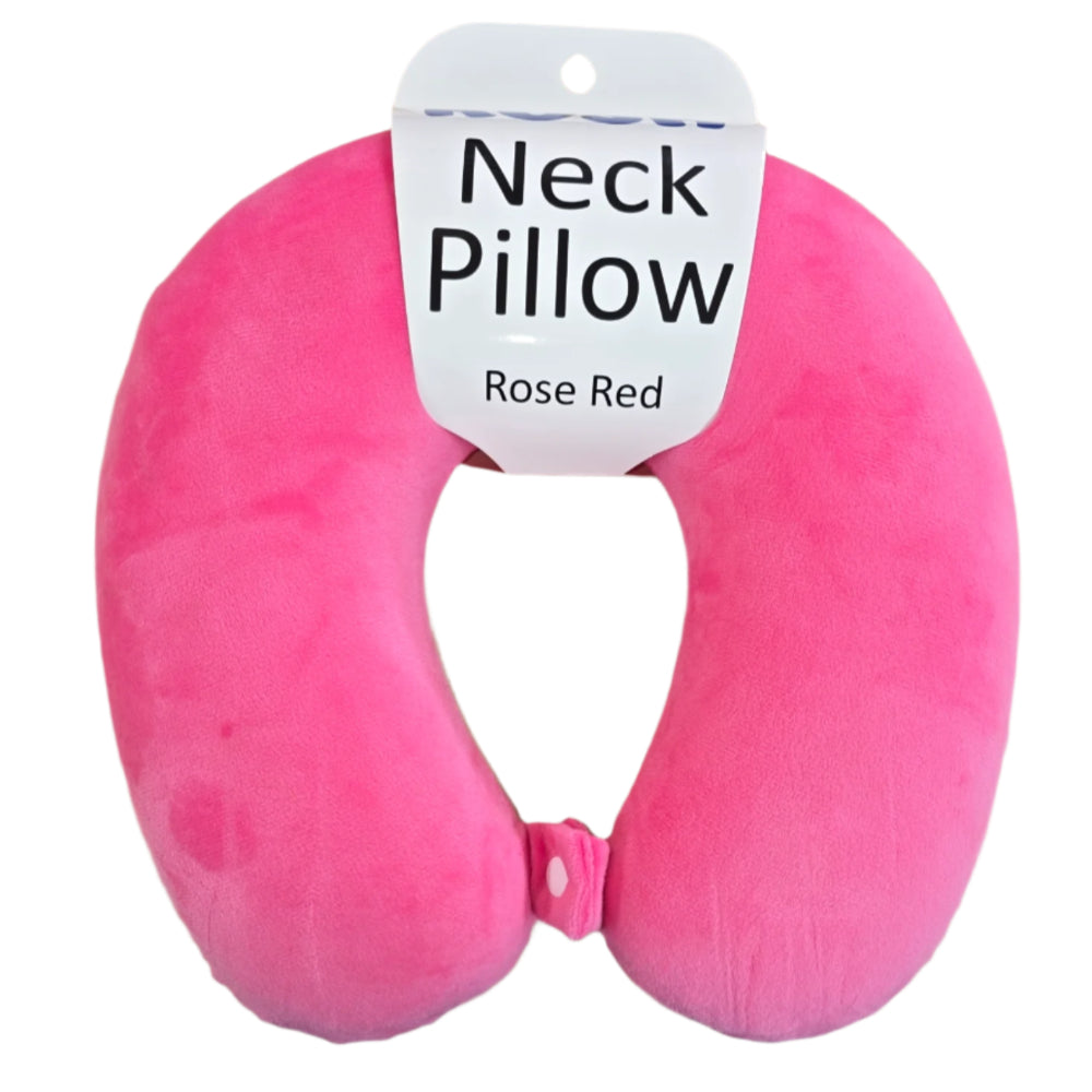 neck pillow rose red pink