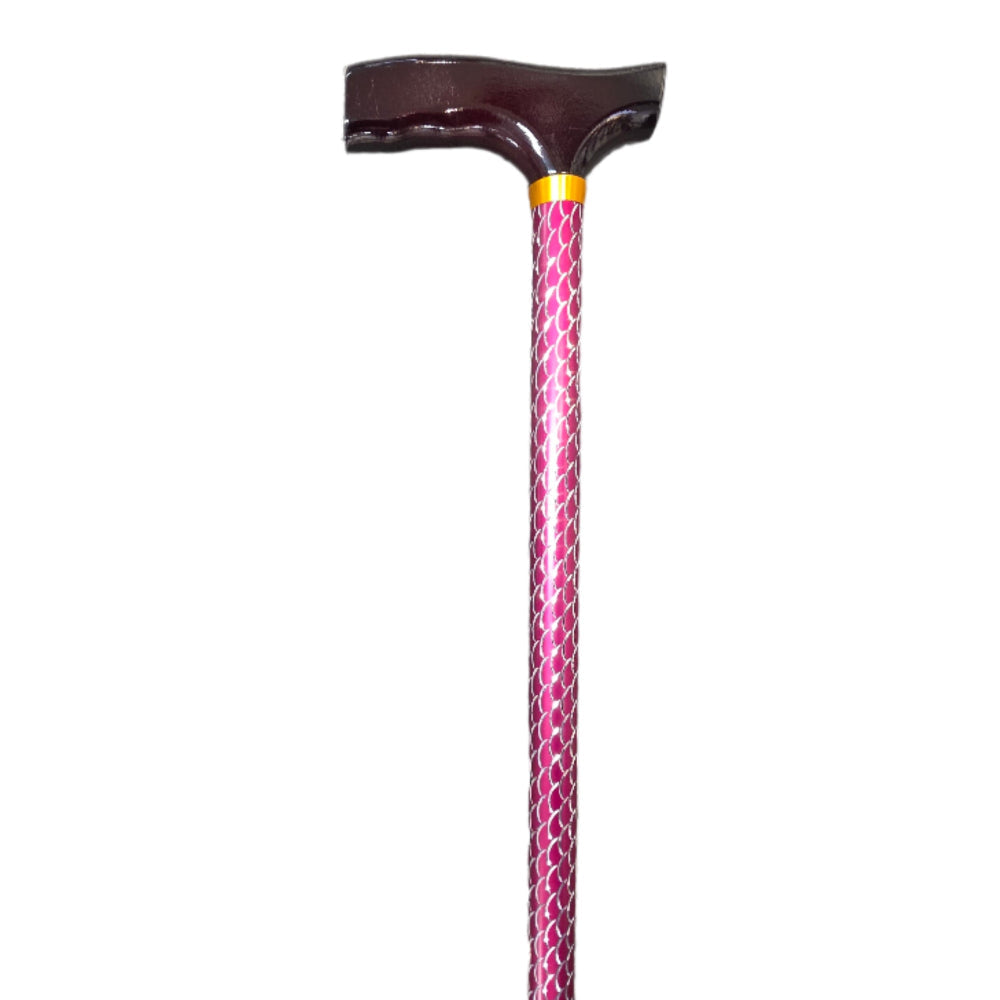 red mesh non folding aluminium walking stick