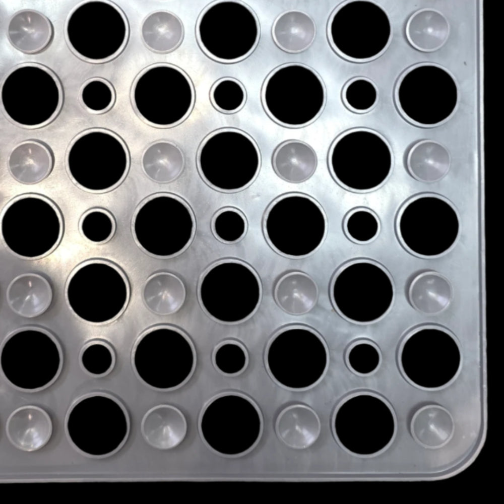 shower mat grey back