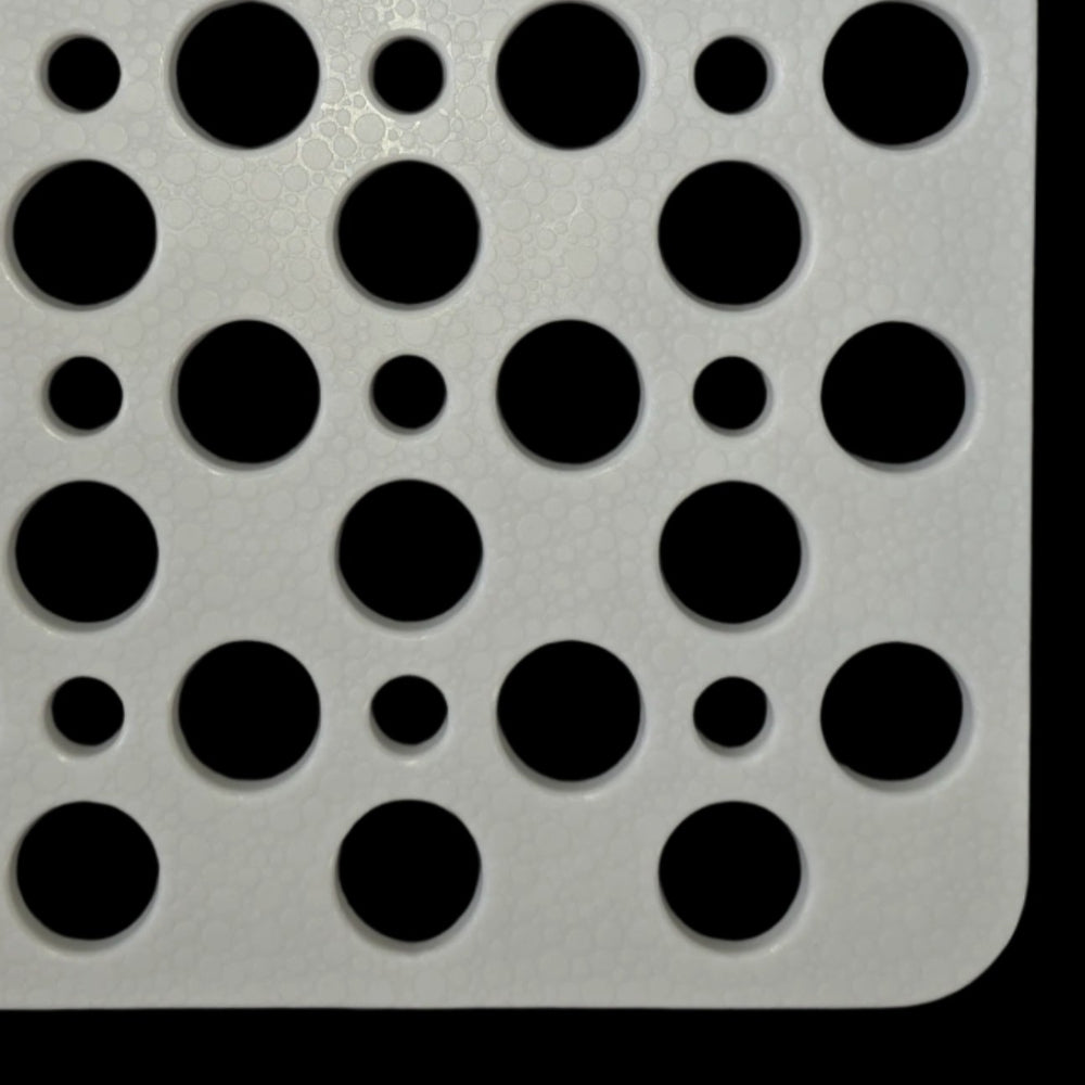 shower mat white front