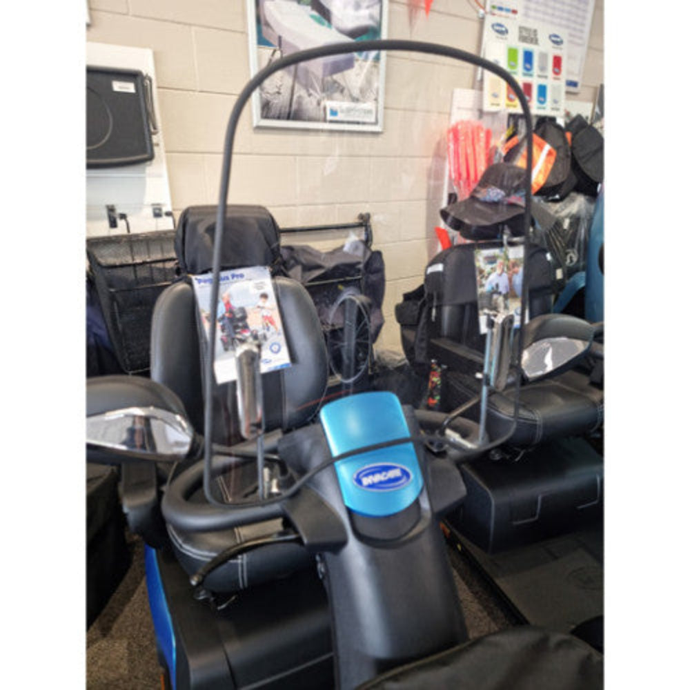 windshield on scooter outside