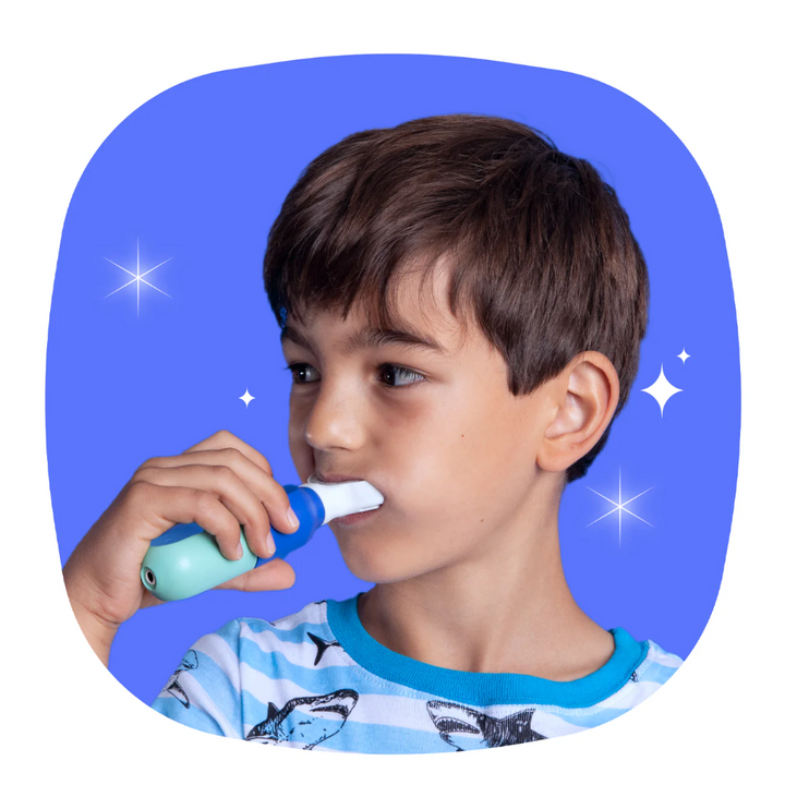 boy holding symplbrush